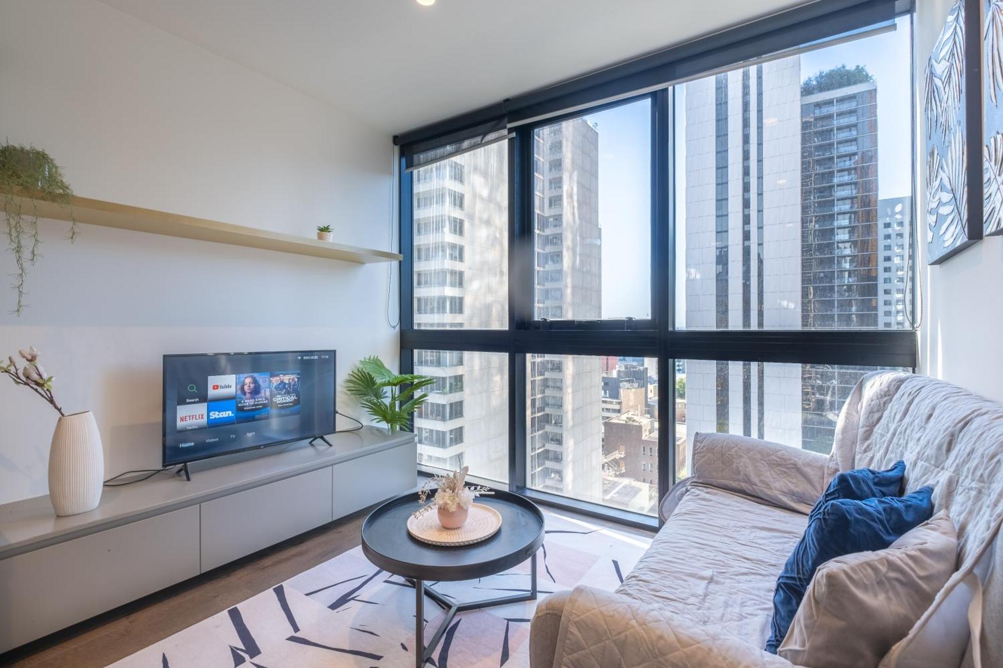 Relaxed 1Br1Ba City View Apt Wifi In Cbd Melbourne Exteriör bild